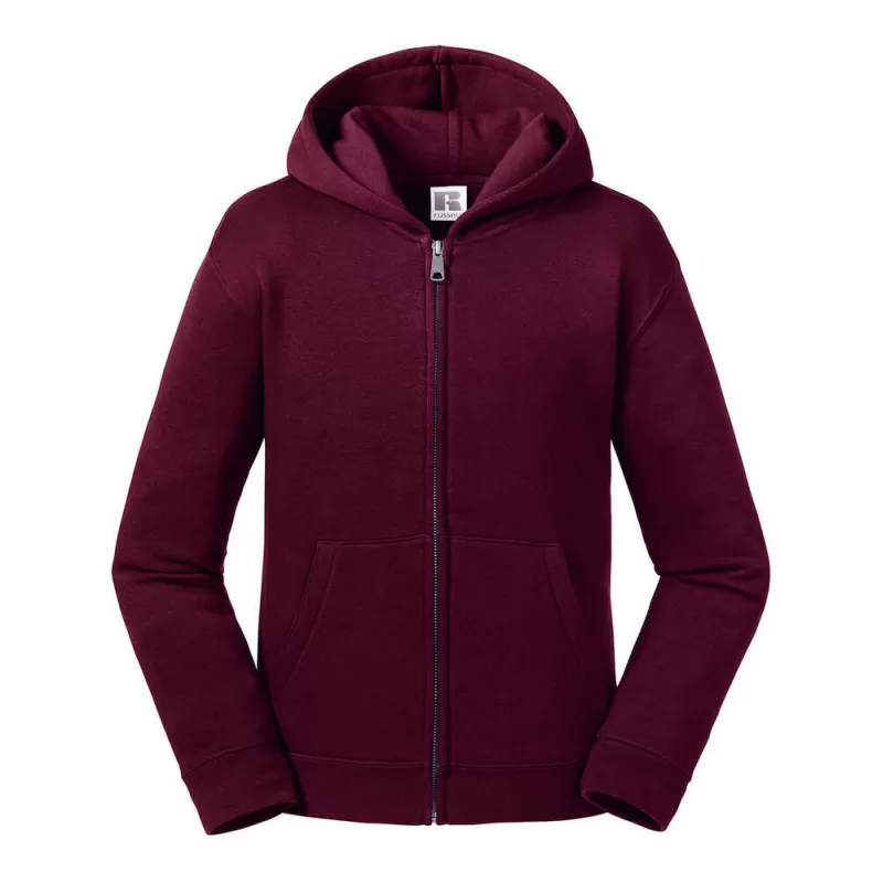 Sweat à capuche zippé enfant en coton, capuche doublée, fermeture zip YKK, 280 g/m²