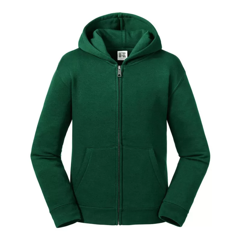 Sweat à capuche zippé enfant en coton, capuche doublée, fermeture zip YKK, 280 g/m²