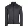 Veste polaire stretch ajustée en polyester, col montant, poches zippées, 235 g/m²