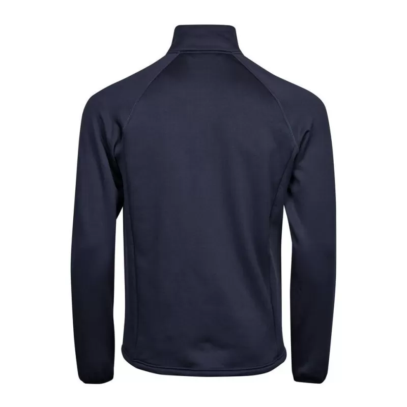 Veste polaire stretch ajustée en polyester, col montant, poches zippées, 235 g/m²