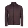 Veste polaire stretch ajustée en polyester, col montant, poches zippées, 235 g/m²