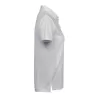 Polo femme coupe ajustée en polyester recyclé et élasthanne, col plat, 187 g/m²