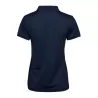 Polo femme coupe ajustée en polyester recyclé et élasthanne, col plat, 187 g/m²