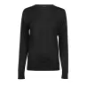 Pull femme ajusté col rond de qualité italienne fil mérinos