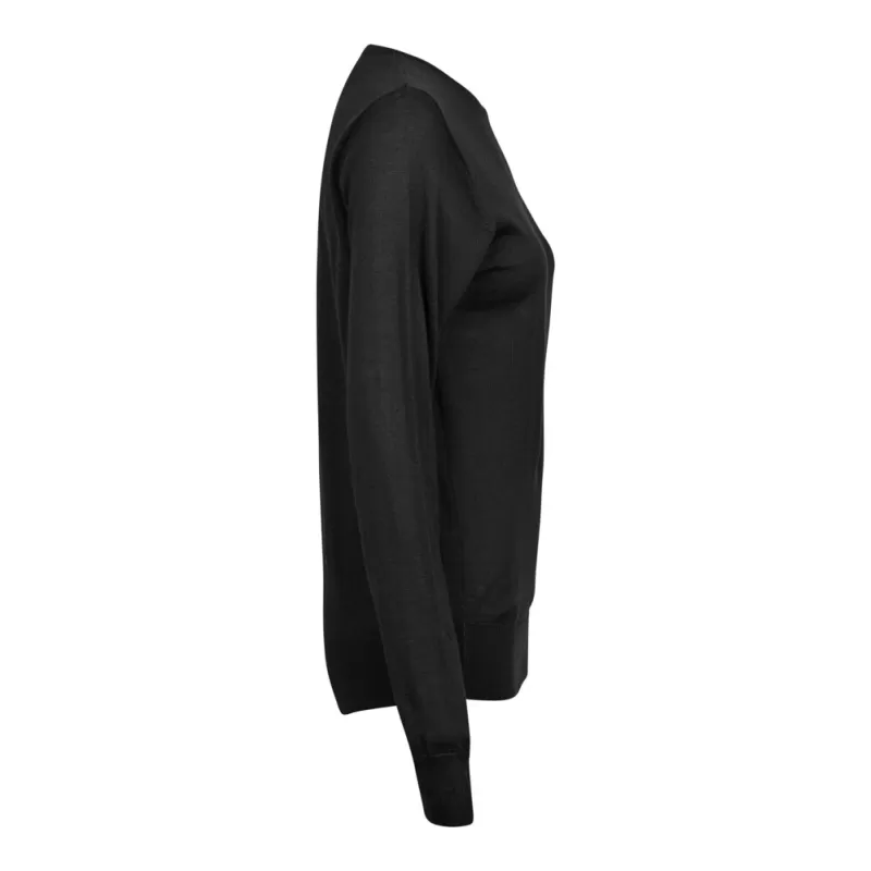 Pull femme ajusté col rond de qualité italienne fil mérinos