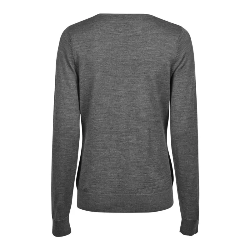 Pull femme ajusté col rond de qualité italienne fil mérinos