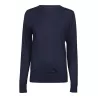 Pull femme ajusté col rond de qualité italienne fil mérinos