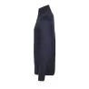 Pull col zippé en laine mérinos et polyacrylique, coupe ajustée élégante