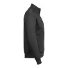 Sweat cardigan zippé en coton et polyester, col montant, poches avant, 310 g/m²