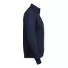 Sweat cardigan zippé en coton et polyester, col montant, poches avant, 310 g/m²