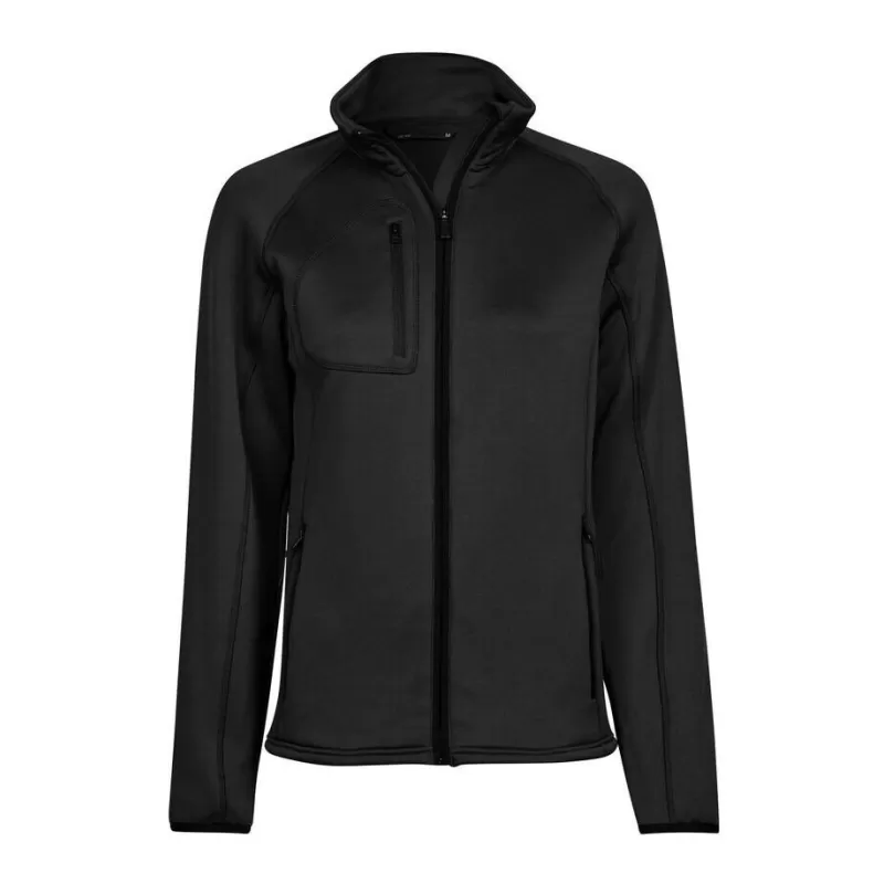 Veste polaire femme stretch col montant, manches raglan, poches zippées, 235 g/m²