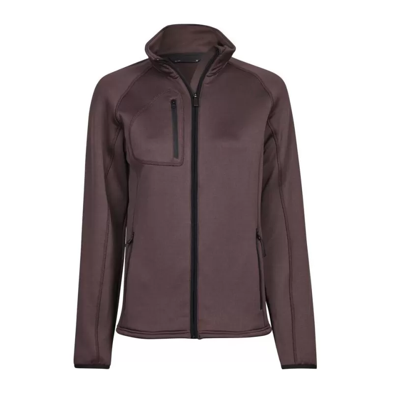 Veste polaire femme stretch col montant, manches raglan, poches zippées, 235 g/m²