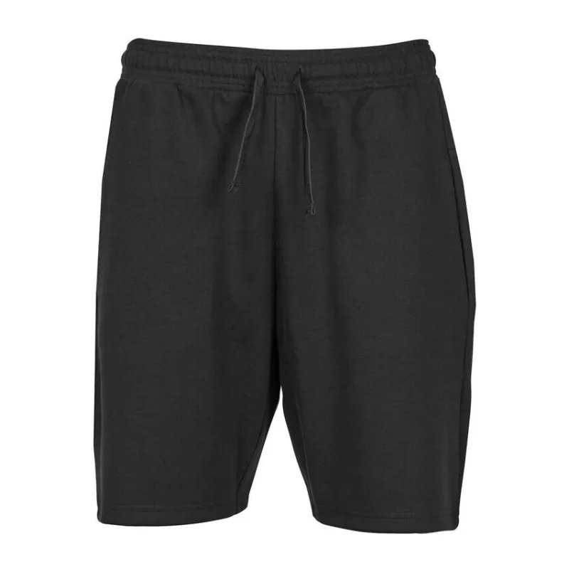 Short de sport en coton ringspun, taille élastique, poches, 320 g/m²