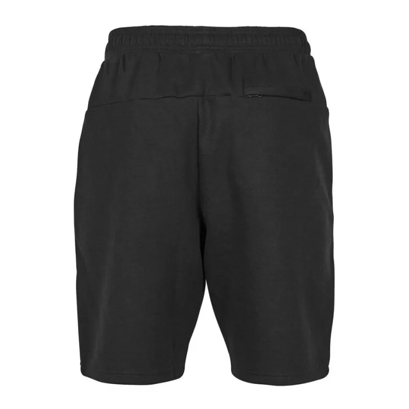 Short de sport en coton ringspun, taille élastique, poches, 320 g/m²