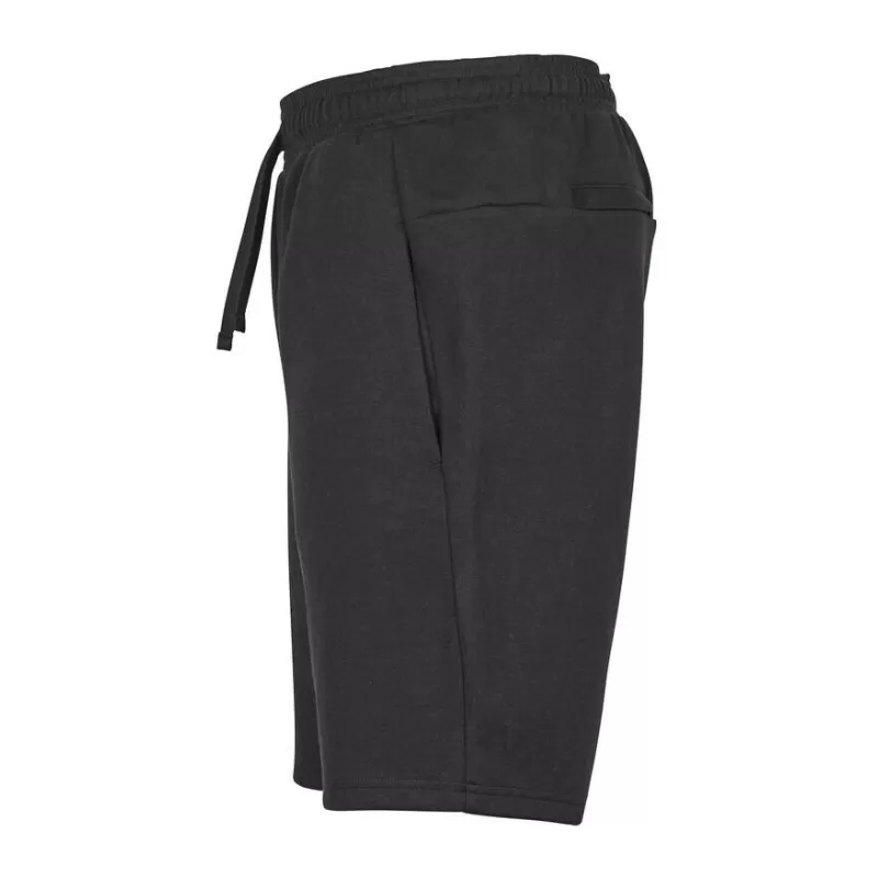 Short de sport en coton ringspun, taille élastique, poches, 320 g/m²