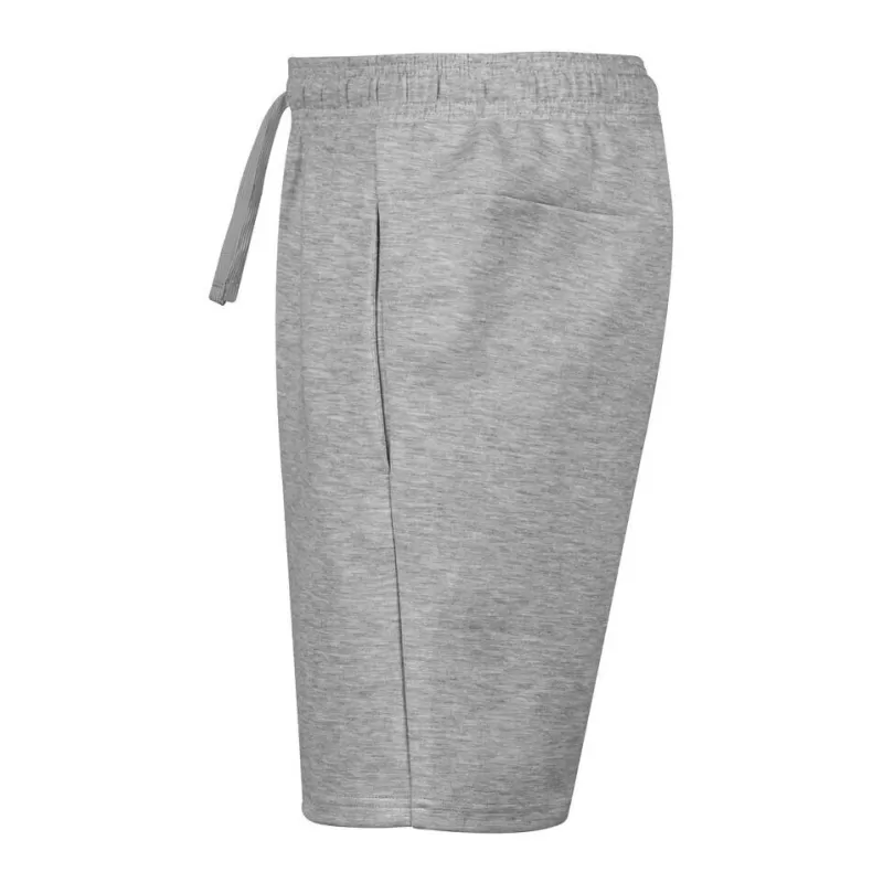 Short de sport en coton ringspun, taille élastique, poches, 320 g/m²
