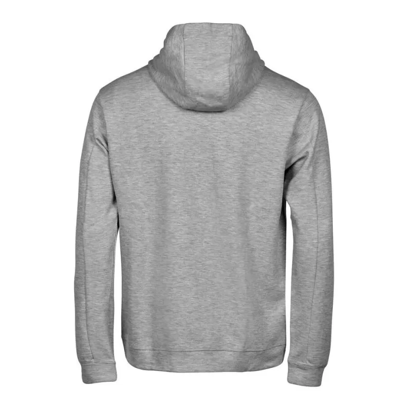 Sweat de sport à capuche en coton et polyester, poche zippée sur la manche, 320 g/m²