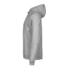Sweat de sport à capuche en coton et polyester, poche zippée sur la manche, 320 g/m²