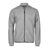 Sweat de sport zippé en coton ringspun, col cadet, poches latérales, 320 g/m²