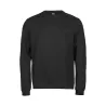 Sweat de sport col rond en coton et polyester, poche zippée sur la manche, 320 g/m²