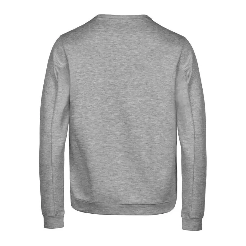 Sweat de sport col rond en coton et polyester, poche zippée sur la manche, 320 g/m²