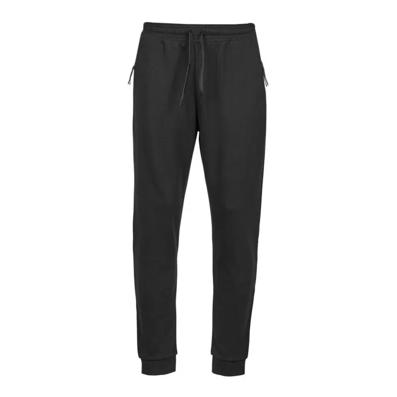 Pantalon de jogging coton ringspun, taille élastique, poches zippées, 320 g/m²