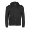 Sweat zippé à capuche doublée et cordon en coton ringspun, 2 poches, 365 g/m²