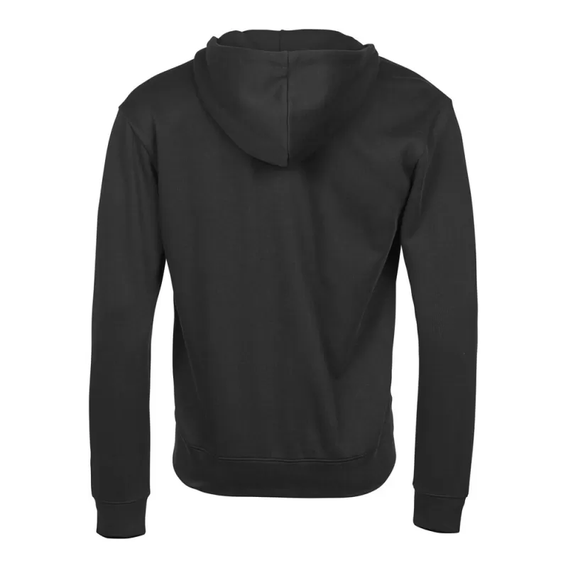 Sweat zippé à capuche doublée et cordon en coton ringspun, 2 poches, 365 g/m²