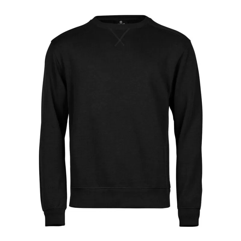 Sweat col rond en coton ringspun, manches droites, 365 g/m²