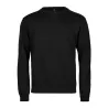 Sweat col rond en coton ringspun, manches droites, 365 g/m²