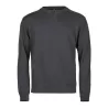 Sweat col rond en coton ringspun, manches droites, 365 g/m²