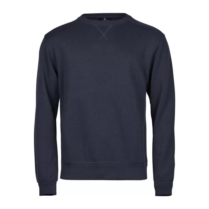Sweat col rond en coton ringspun, manches droites, 365 g/m²