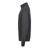 Sweat col zippé en coton ringspun, manches droites, 365 g/m²