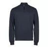 Sweat col zippé en coton ringspun, manches droites, 365 g/m²