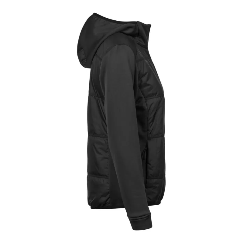 Veste bi-matière à capuche femme en polyester avec isolation DuPont™, 235 g/m²