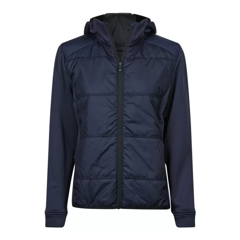 Veste bi-matière à capuche femme en polyester avec isolation DuPont™, 235 g/m²