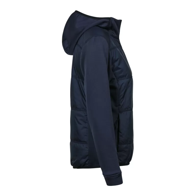 Veste bi-matière à capuche femme en polyester avec isolation DuPont™, 235 g/m²