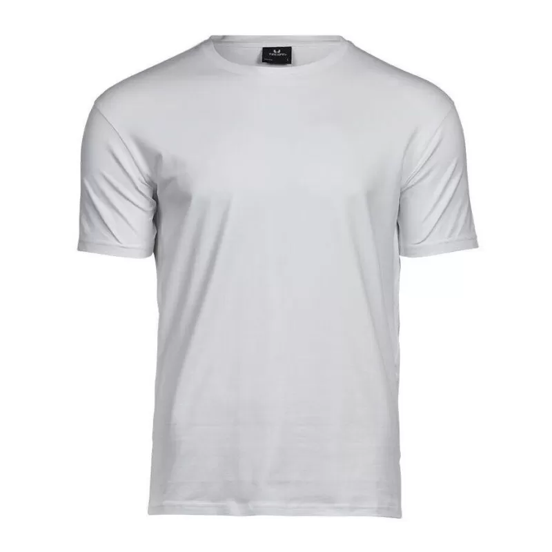 T-shirt homme stretch ajusté col rond, manches courtes, 195 g/m²