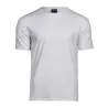 T-shirt homme stretch ajusté col rond, manches courtes, 195 g/m²