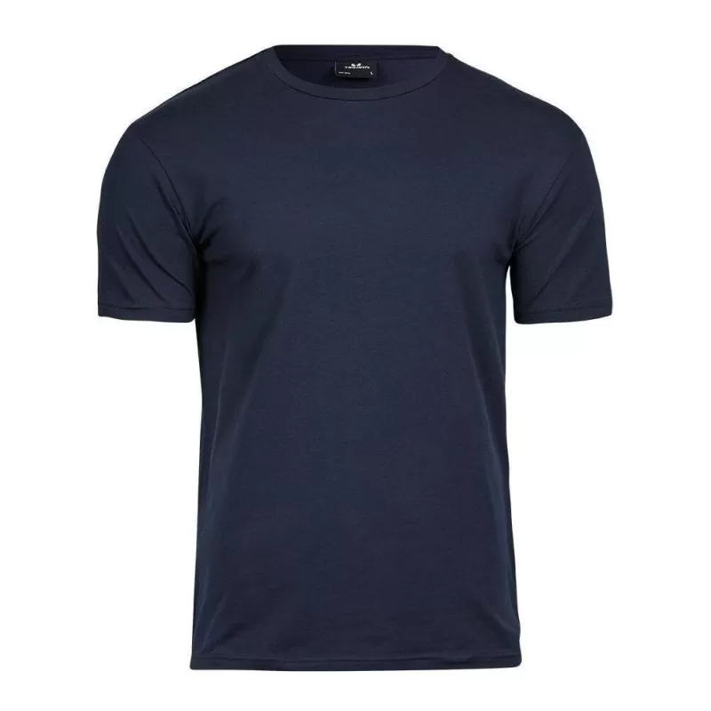 T-shirt homme stretch ajusté col rond, manches courtes, 195 g/m²