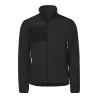 Veste polaire épaisse avec empiècements renforcés, col montant, 344 g/m²
