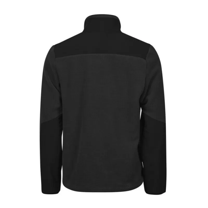 Veste polaire épaisse avec empiècements renforcés, col montant, 344 g/m²