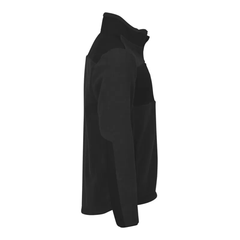 Veste polaire épaisse avec empiècements renforcés, col montant, 344 g/m²