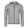 Sweat de sport à capuche zippé en coton ringspun, poches latérales, 320 g/m²