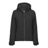 Veste femme imperméable polyester extensible, capuche amovible, 120 g/m²