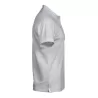 Polo homme coupe ajustée en polyester recyclé et élasthanne, col plat, 187 g/m²