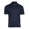 Polo homme coupe ajustée en polyester recyclé et élasthanne, col plat, 187 g/m²