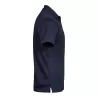 Polo homme coupe ajustée en polyester recyclé et élasthanne, col plat, 187 g/m²