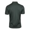 Polo homme coupe ajustée en polyester recyclé et élasthanne, col plat, 187 g/m²