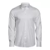 Chemise ajustée stretch en coton, col avec bouton invisible, 113 g/m²